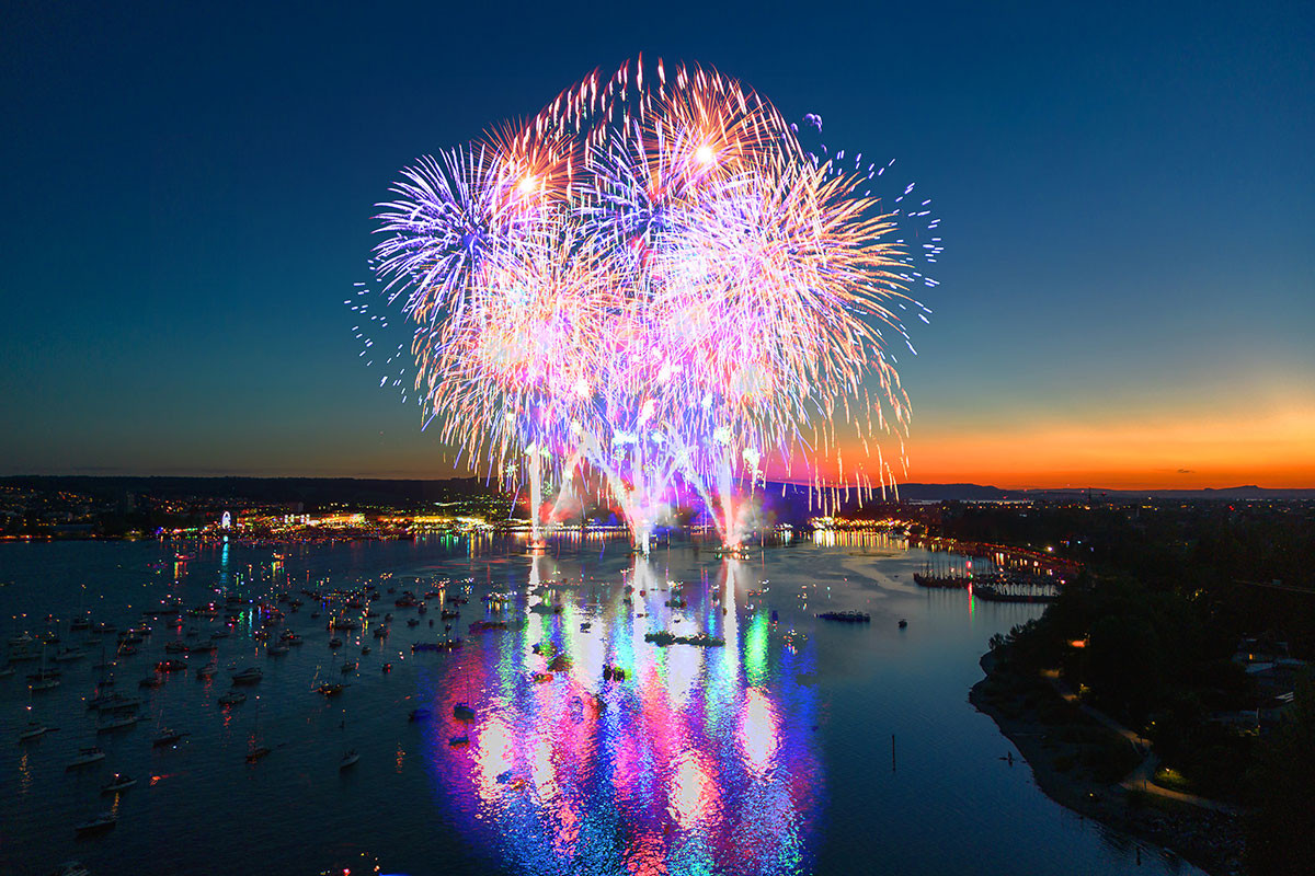 Seenachtfest 2023 in Konstanz am Bodensee mit großem Feuerwerk